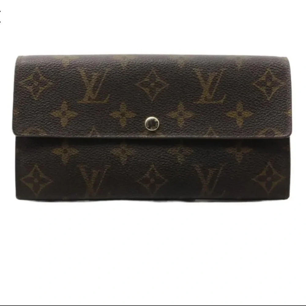 Authentic Louis Vuitton Monogram Sarah Wallet Brown Canvas Long Snap - Picture 2 of 11
